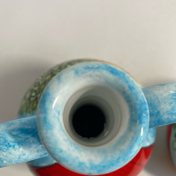 NINO PARRUCCA Hand Painted Ceramic Two Handle Oil Decanter Pitcher Made in Italy - Picture 13 of 13